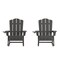 Flash Furniture Gray Adirondack Rocking Chairs with Cupholder, 2PK 2-LE-HMP-1044-31-GY-GG - alternate 7